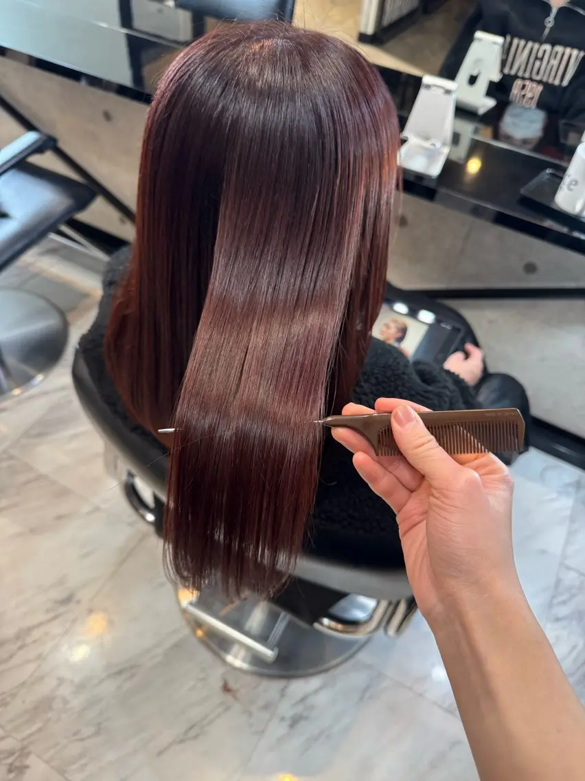 セミロング カット ヘアカラー トリートメント ワダ マリのヘアスタイル