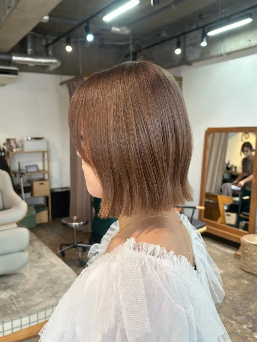 ミディアム カット ヘアカラー 樽川 紗月のヘアスタイル