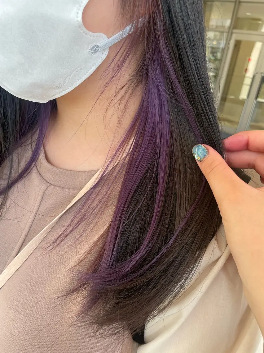 ロング カラー インナーカラー 垢抜け透明感カラー 🌻篠崎梓🌻のヘアスタイル