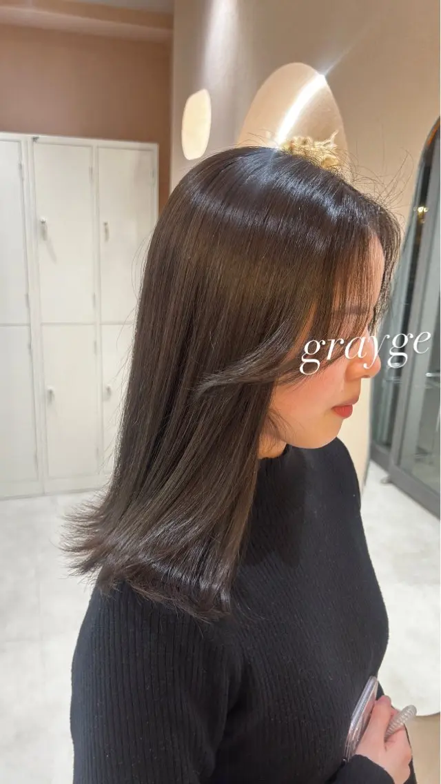 セミロング カラー カット ヘアカラー トリートメント 🫧赤み消し*艶髪 nanami🫧のヘアスタイル
