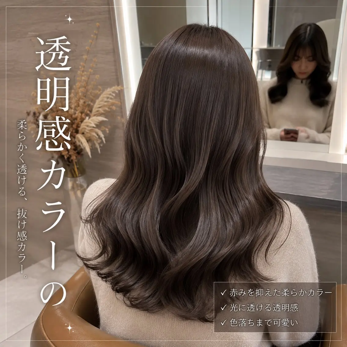 ロング ヘアカラー トリートメント レイヤー/美髪矯正 /赤味消し 古舘悠登のヘアスタイル