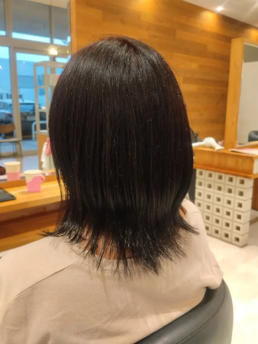 ロング ピンクブラウン カット ヘアカラー 合田 美空のヘアスタイル