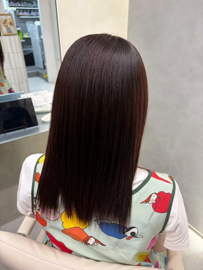 ミディアム ヘアカラー 松山 琳音菜のヘアスタイル