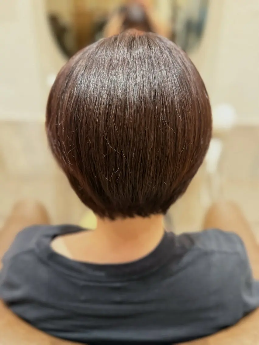 ショート カラー ピンクカラー 野津 祐希のヘアスタイル