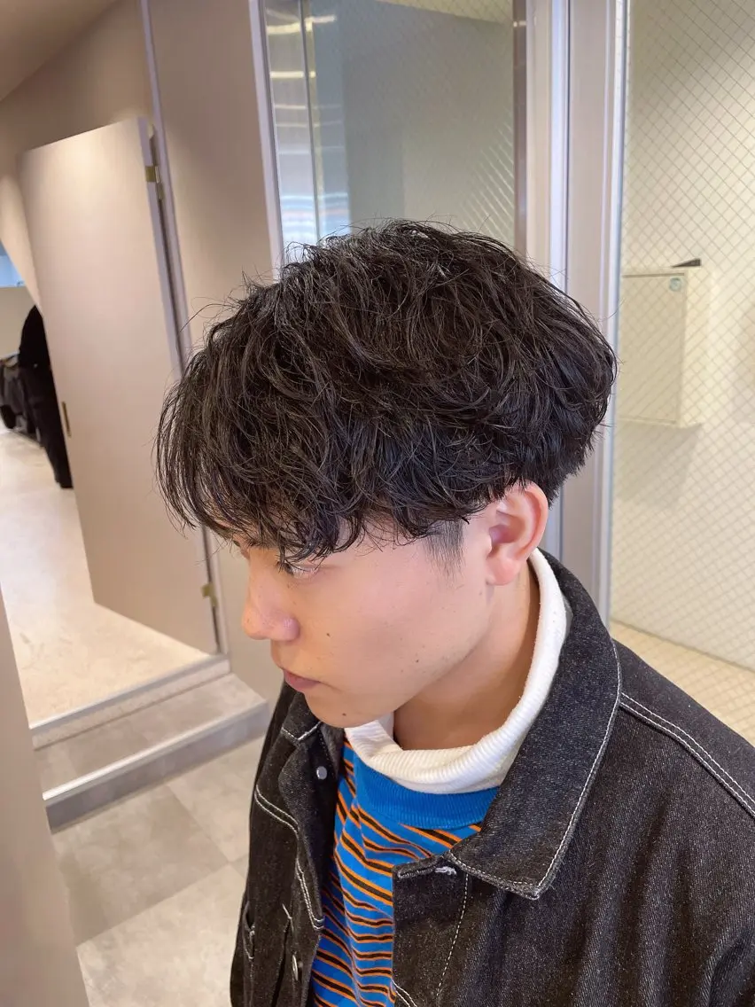 メンズ メンズパーマ 波巻きパーマ カット パーマ 【メンズ特化】渡部 京弘/パーマのヘアスタイル
