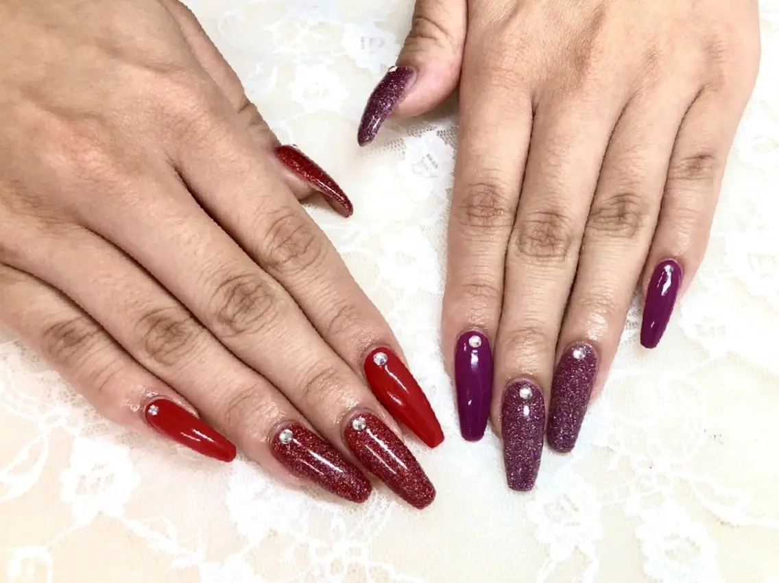 ネイル フラッシュネイル ワンカラーネイル ハンドネイル ハンドケア 心斎橋Salon Epokkuのネイルデザイン