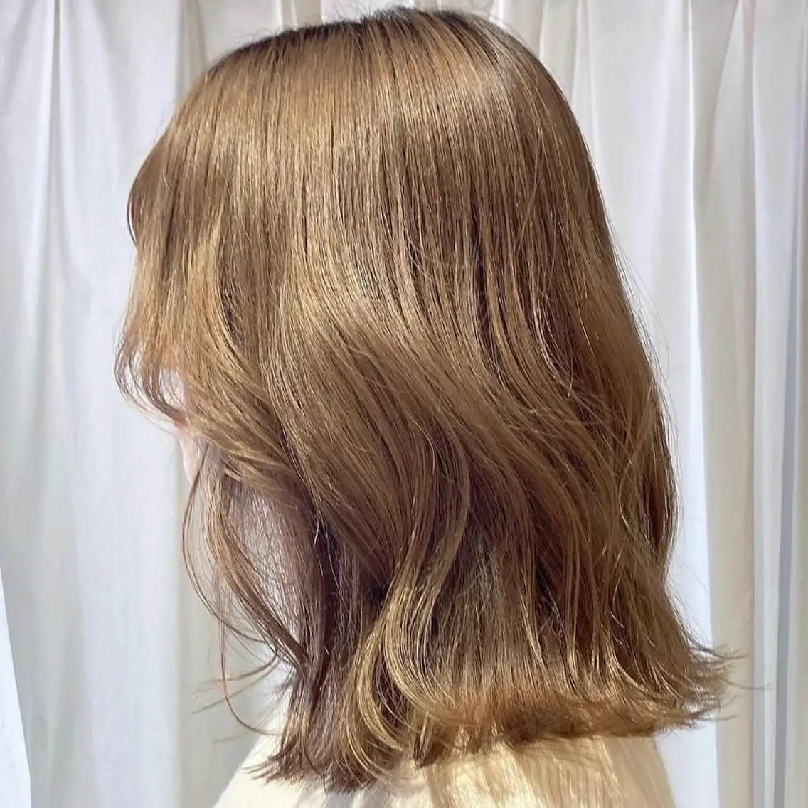 ミディアム カラー カット ヘアカラー トリートメント ボブ/レイヤー/ ハッシュカット/河内のヘアスタイル