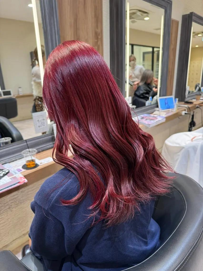 ロング カラー ヘアカラー トリートメント さら艶レイヤーカット 🩶Suzuneのヘアスタイル