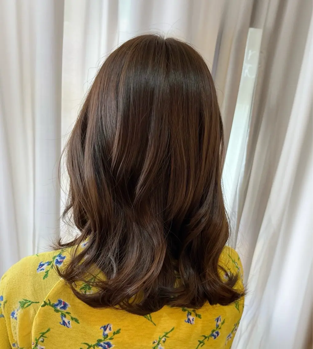 カラー ブラウンカラー ハイトーンカラー 金城 麗華のヘアスタイル