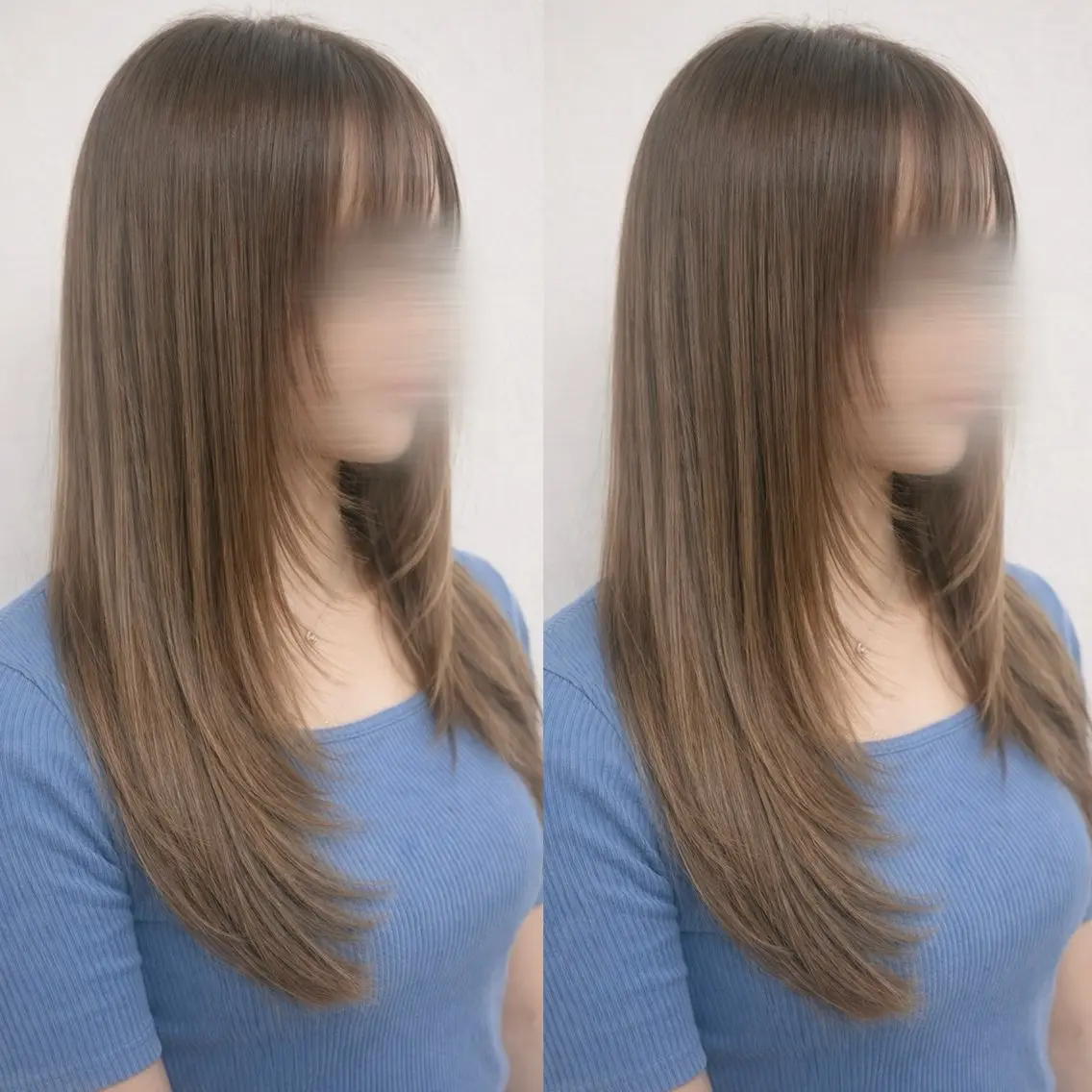 ロング カラー カット ヘアカラー ハイトーン🎀 暖色系カラー🎀愛美のヘアスタイル