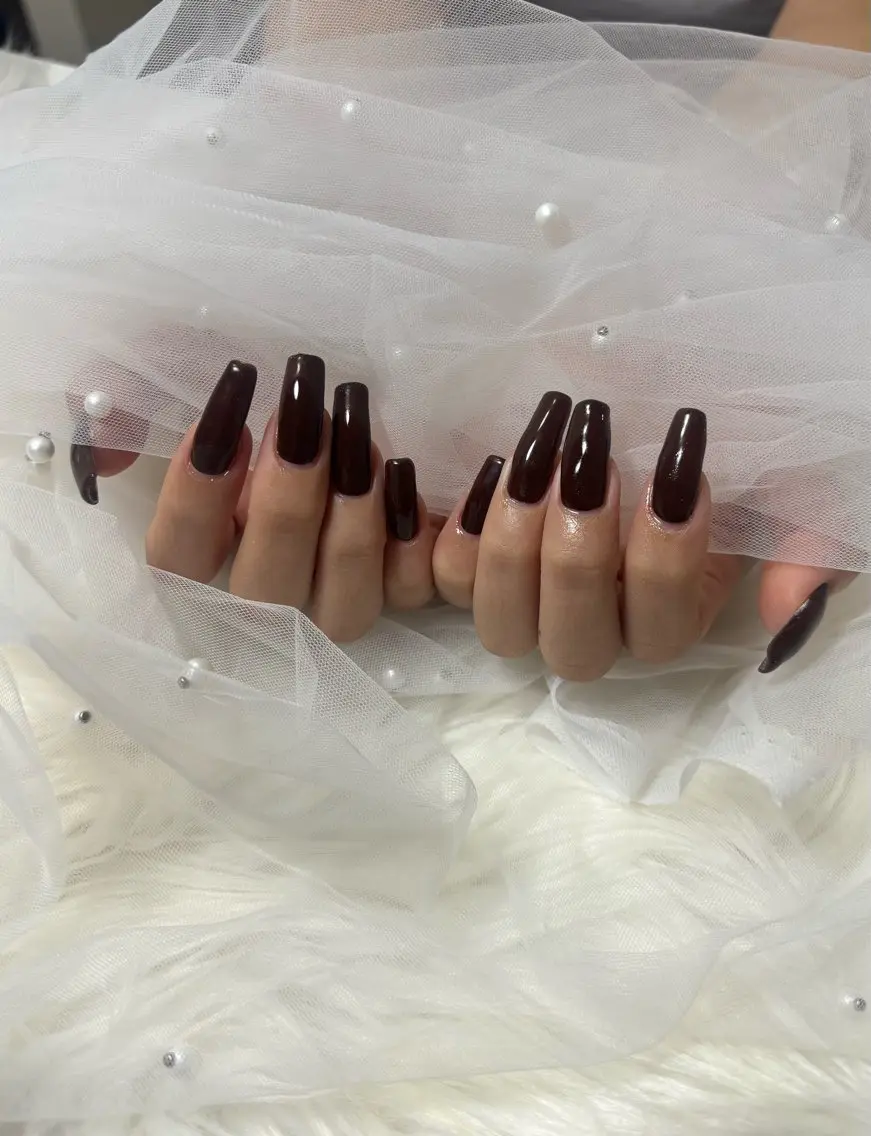ネイル 長さ出し ワンカラーネイル ハンドネイル 『~be高槻店』 りな🐵🔰🍌💅のネイルデザイン