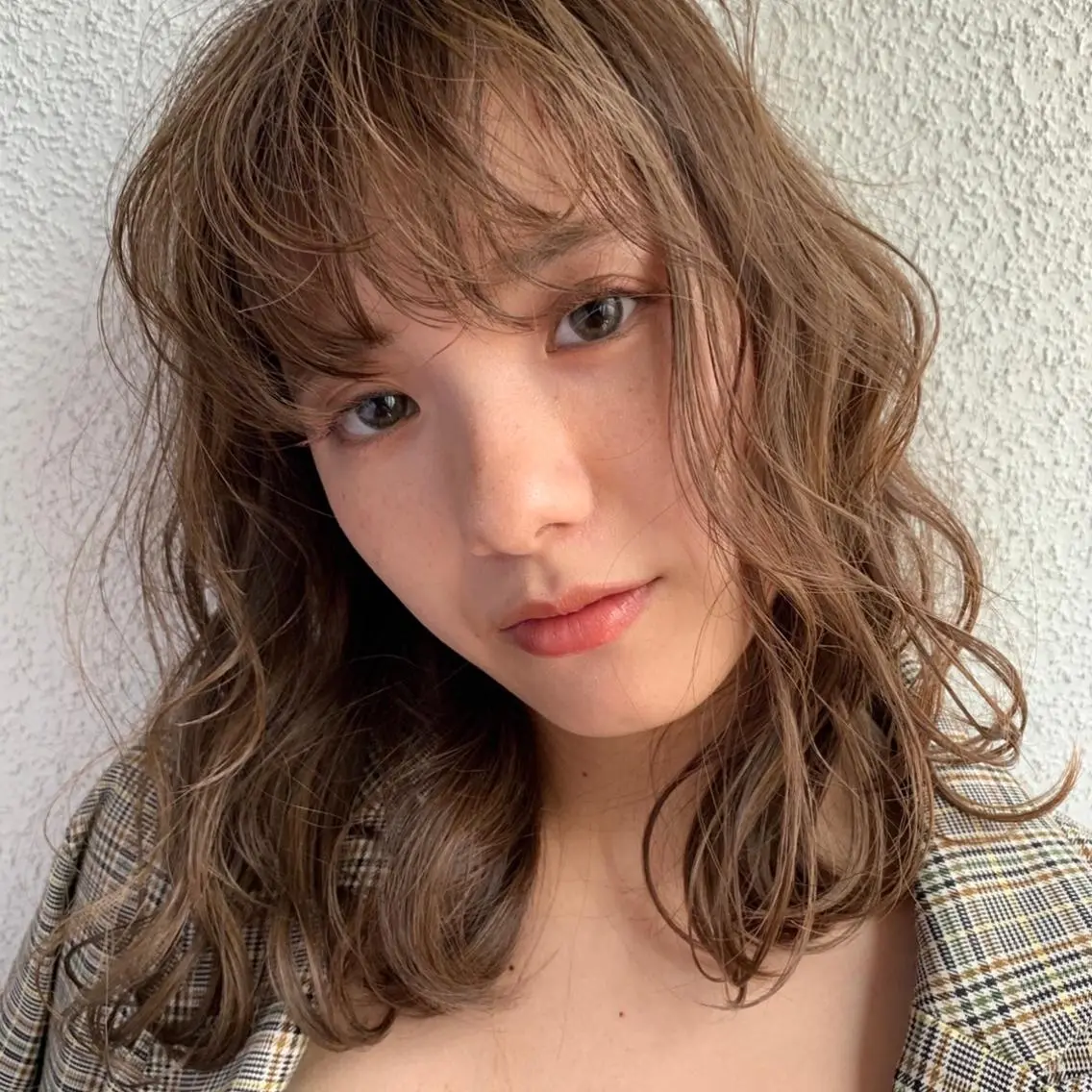 セミロング カラー ベージュカラー ミルクティーベージュ 韓国ヘア /男女☘️ 細江 美紅のヘアスタイル