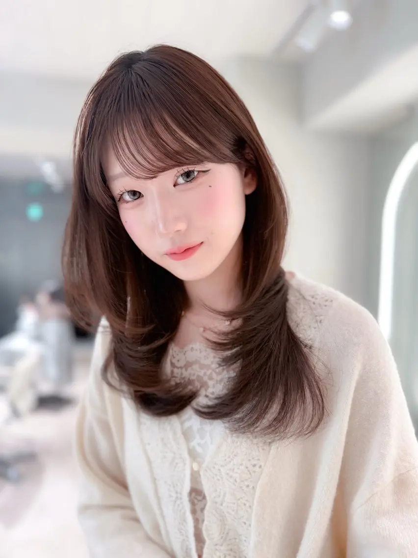 ⭐️【人気NO1】韓国風似合せカット💇♀️ (シャンプーなし)の写真