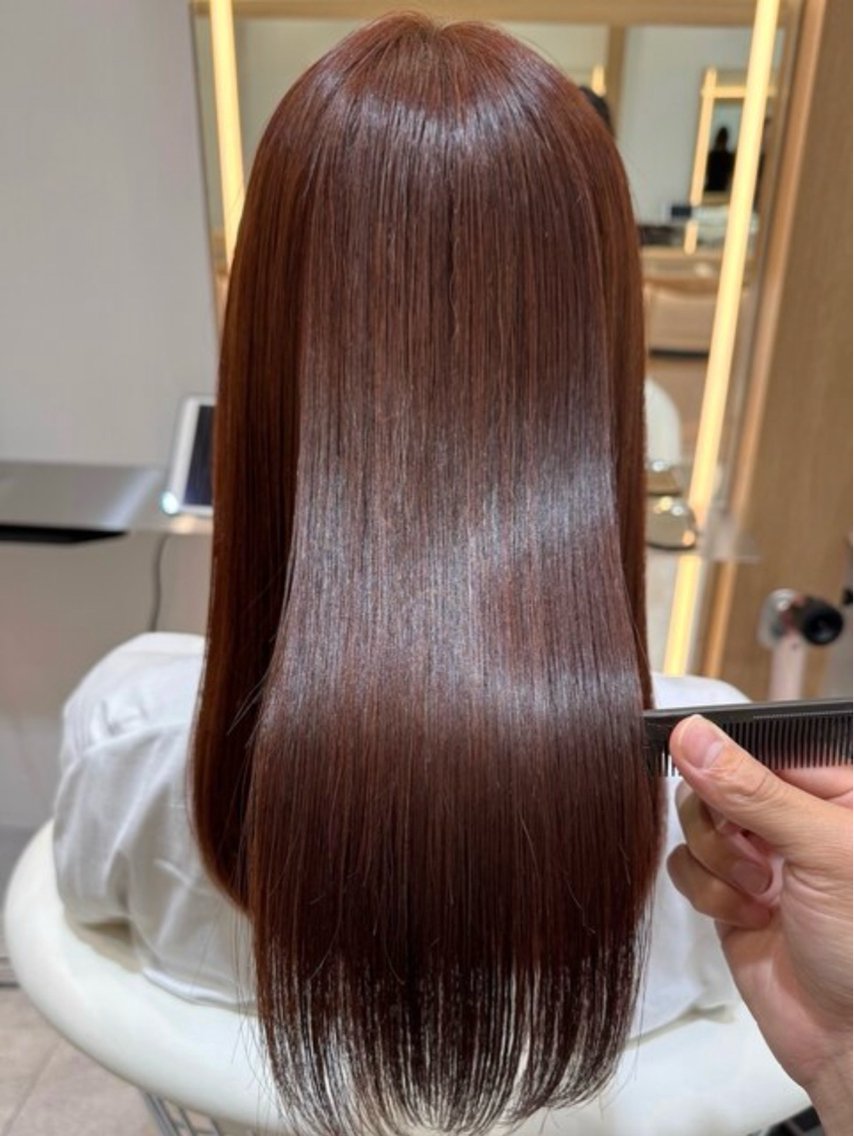 セミロング 縮毛矯正 縮毛矯正 あつき/パーマ/縮毛 /ブリーチ特化🌟のヘアスタイル