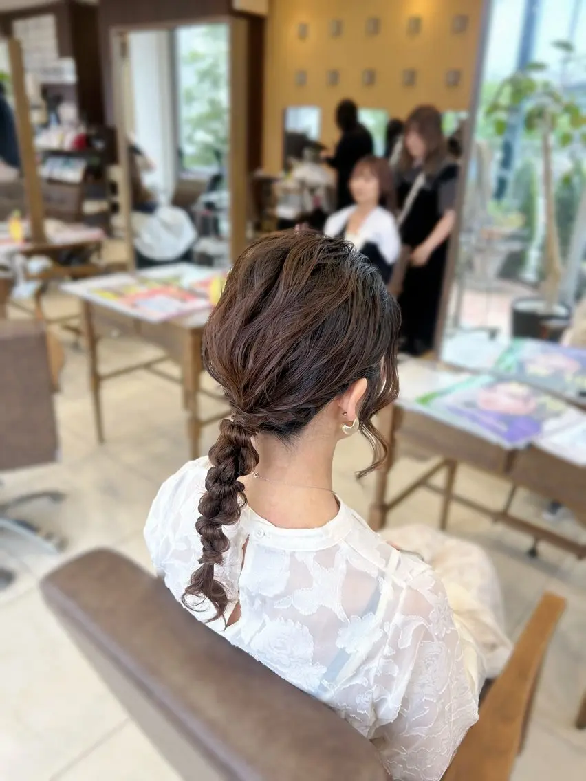 ミディアム ヘアセット Sae/クロスパーマ /盛れる顔周りのヘアスタイル
