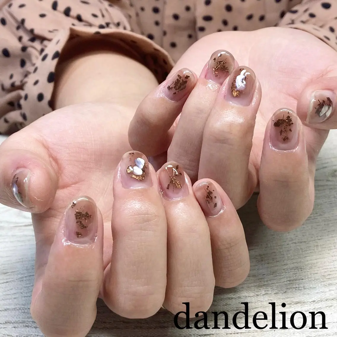 ネイル ハンドネイル ハンドケア dandelion ダンデライオンのネイルデザイン