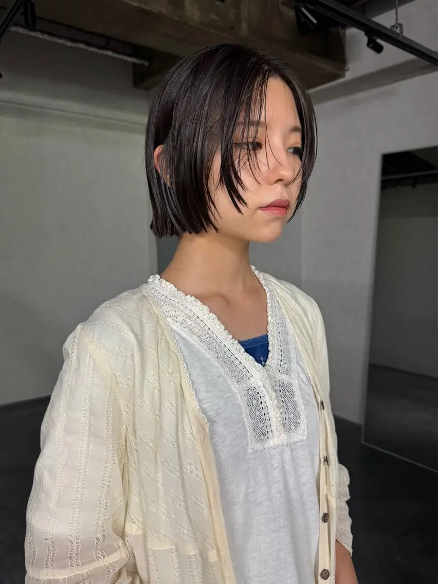 ショート ボブレイヤー ボブ レイヤーカット もりしま あやかのヘアスタイル