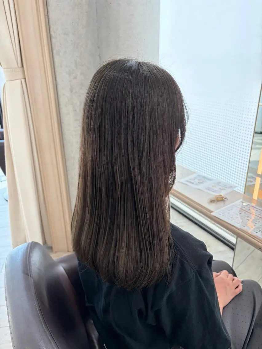 ミディアム カラー カット ヘアカラー トリートメント 🍪ヨシイハルネ🍪 ラベンダーカラーのヘアスタイル