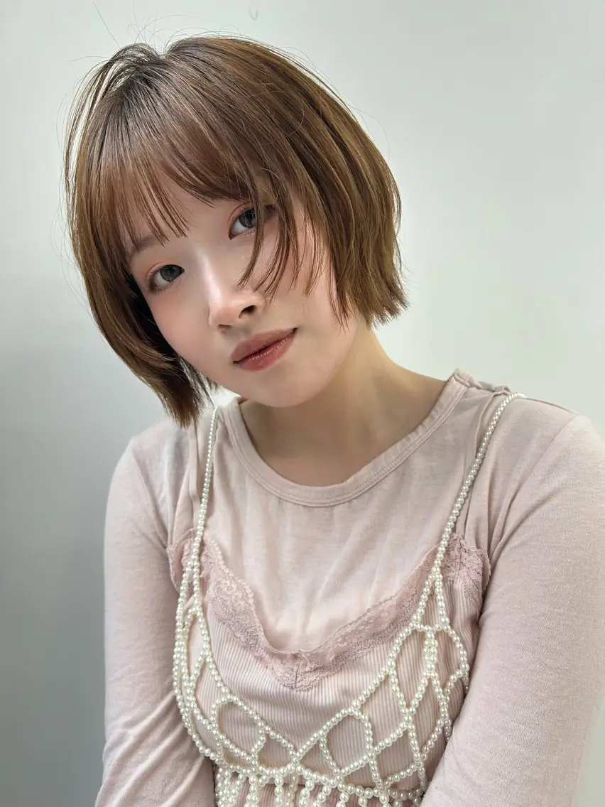 ショート カラー ヘアカラー 艶カラー🐳🫧 サヤカ 🐳のヘアスタイル