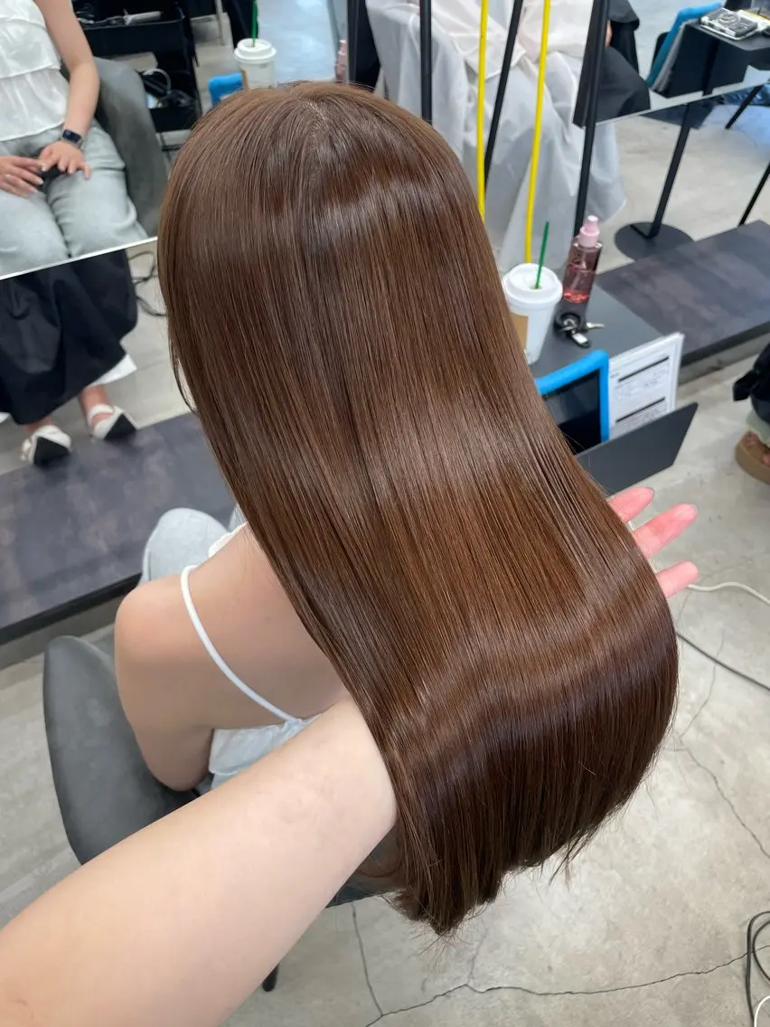 ロング ヘアカラー トリートメント 💗韓国ヘア/髪質改 善💗若菜あいこのヘアスタイル