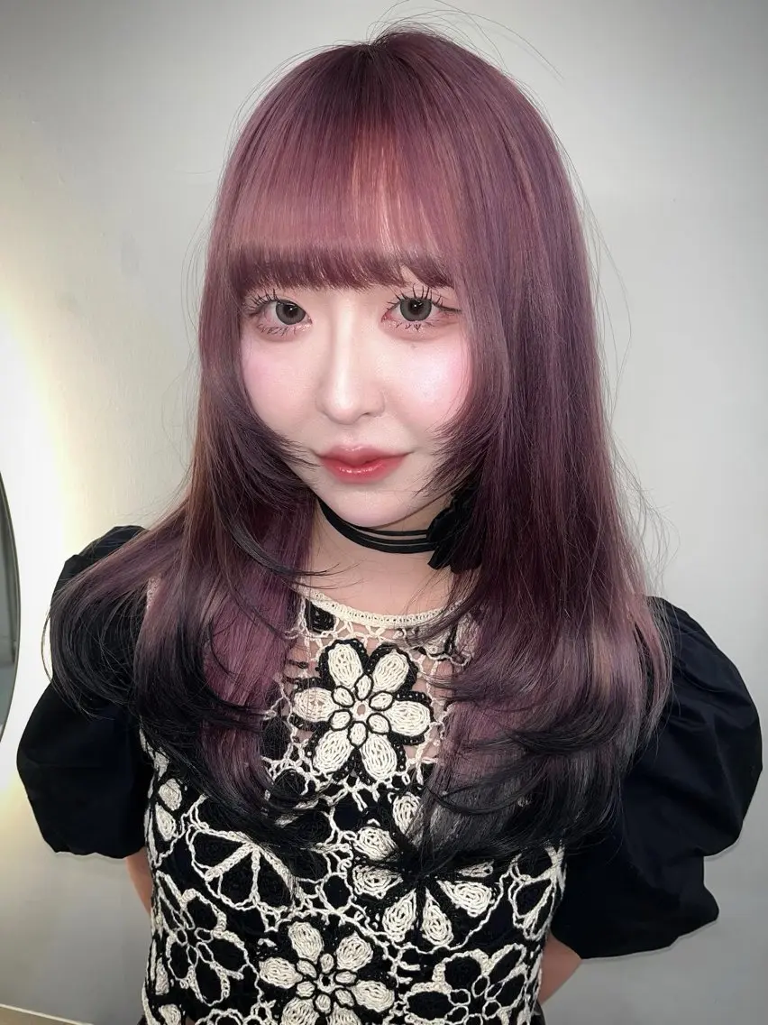 セミロング カラー ヘアアレンジ ヘアカラー 原宿・デザインカラー YUI🤍ྀིのヘアスタイル