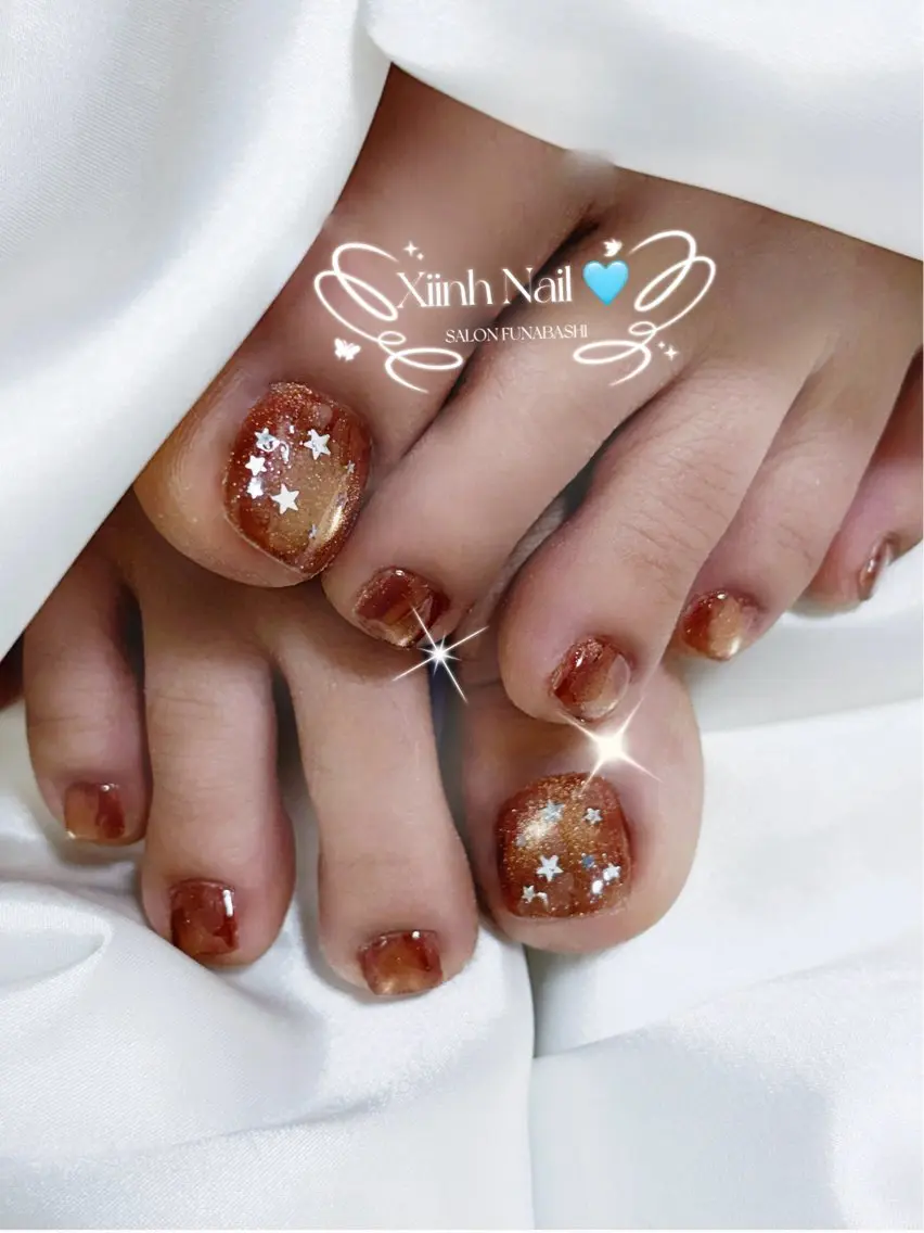 ネイル チークネイル 桜ネイル 長さ出し フットネイル ジェルネイル フットネイル XIINH NAIL SALONのネイルデザイン