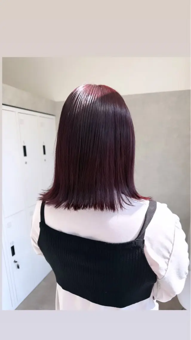 カラー ブリーチ ダブルカラー ラベンダーカラー ブリーチなしカラー ピンクカラー 中嶋 佳穂のヘアスタイル