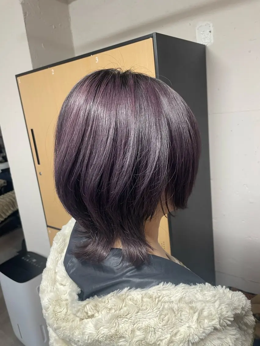 ミディアム ヘアカラー tokute 中野真咲🐺のヘアスタイル