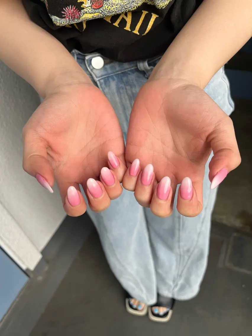 ネイル オーロラネイル フットネイル フレンチネイル ジェルネイル マグネットネイル kiki nail たまプラーザのネイルデザイン