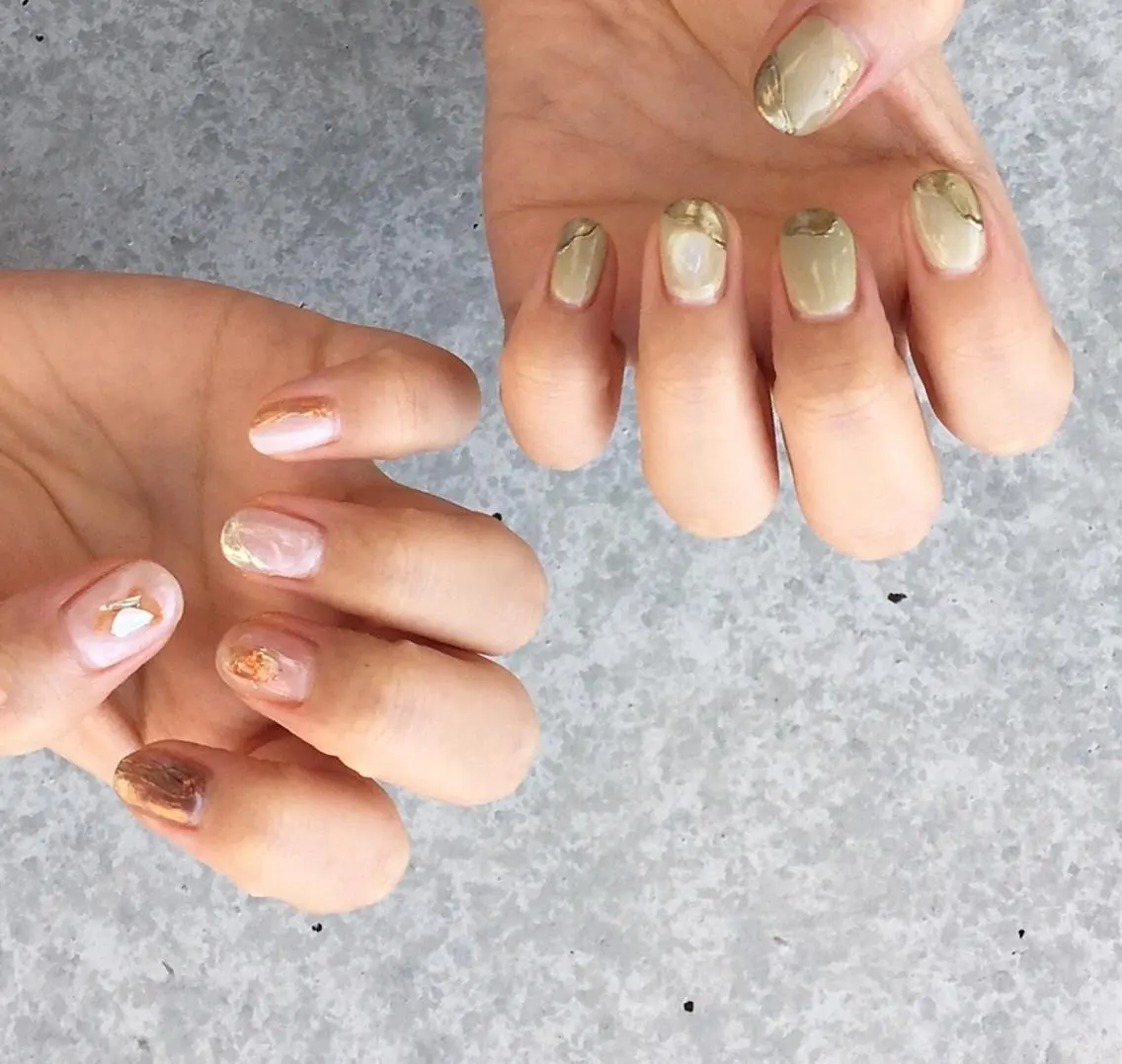 ネイル アートネイル 長さ出し ジェルネイル マットネイル ミラーネイル ハンドネイル nail salon Soeurのネイルデザイン