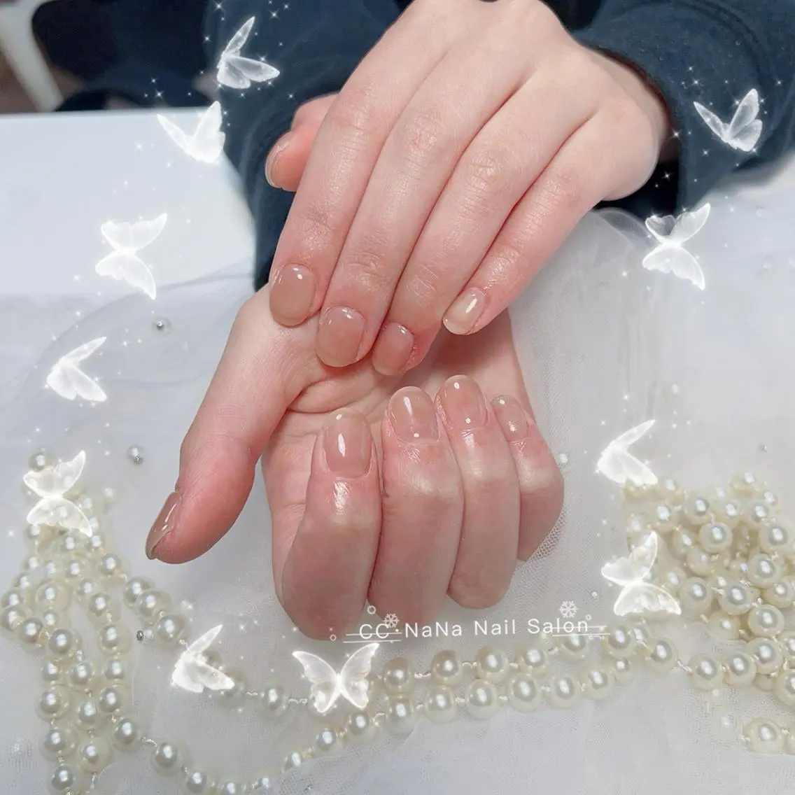 ネイル チークネイル フラッシュネイル ハート キラキラネイル 韓国ネイル 💎CC・NaNa 韓国風ネイル🌙Cのネイルデザイン