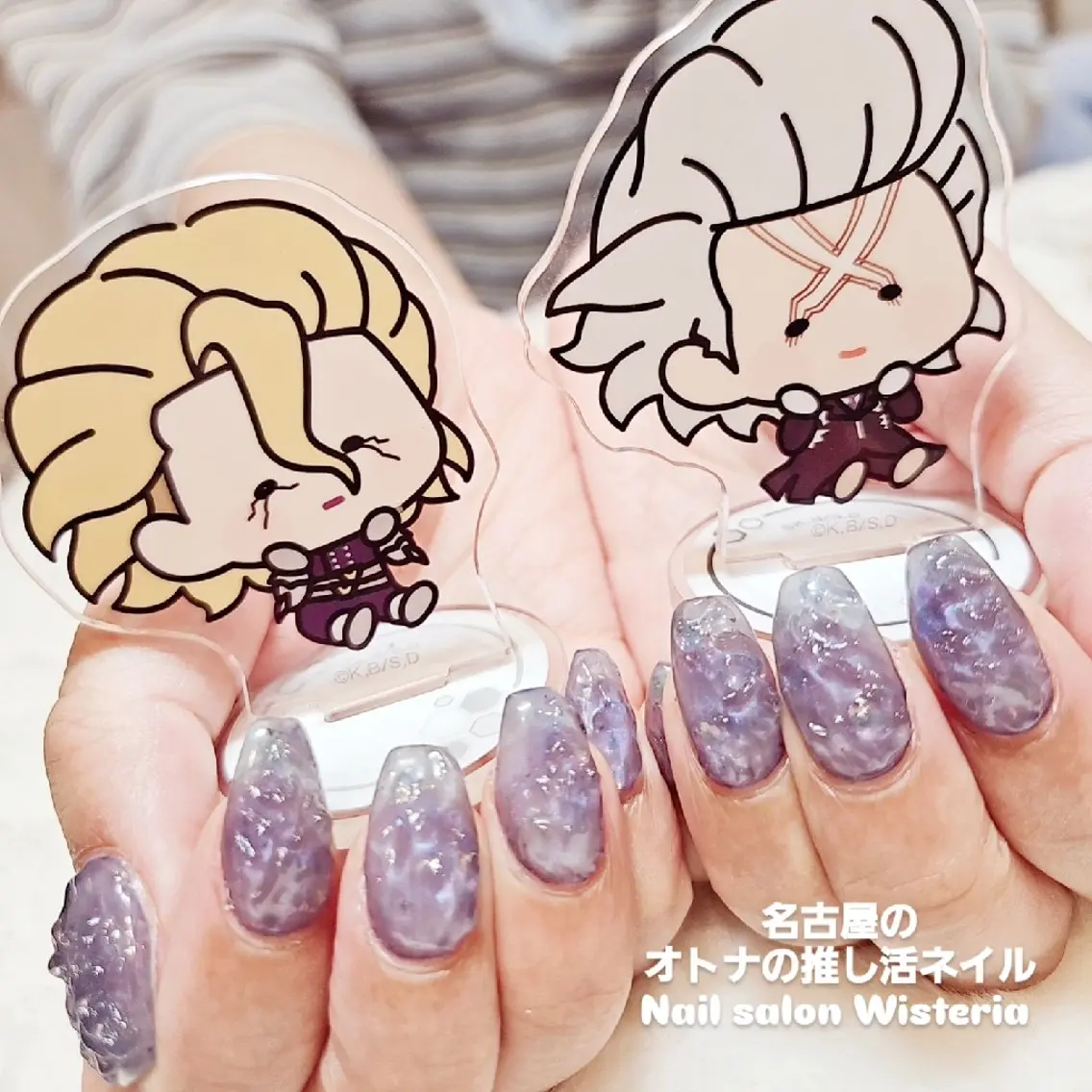 ネイル 手描きｱｰﾄ&推し活 🌟Wisteriaのネイルデザイン