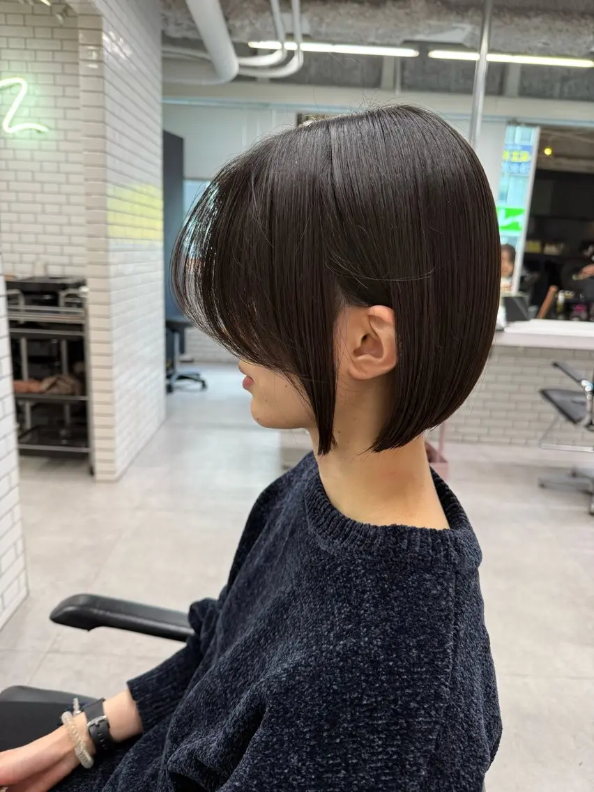 【minimo限定】Bob cut+ケアカラー+超音波tr+頭皮ケアスパ✨※ボブにする方限定です。の写真