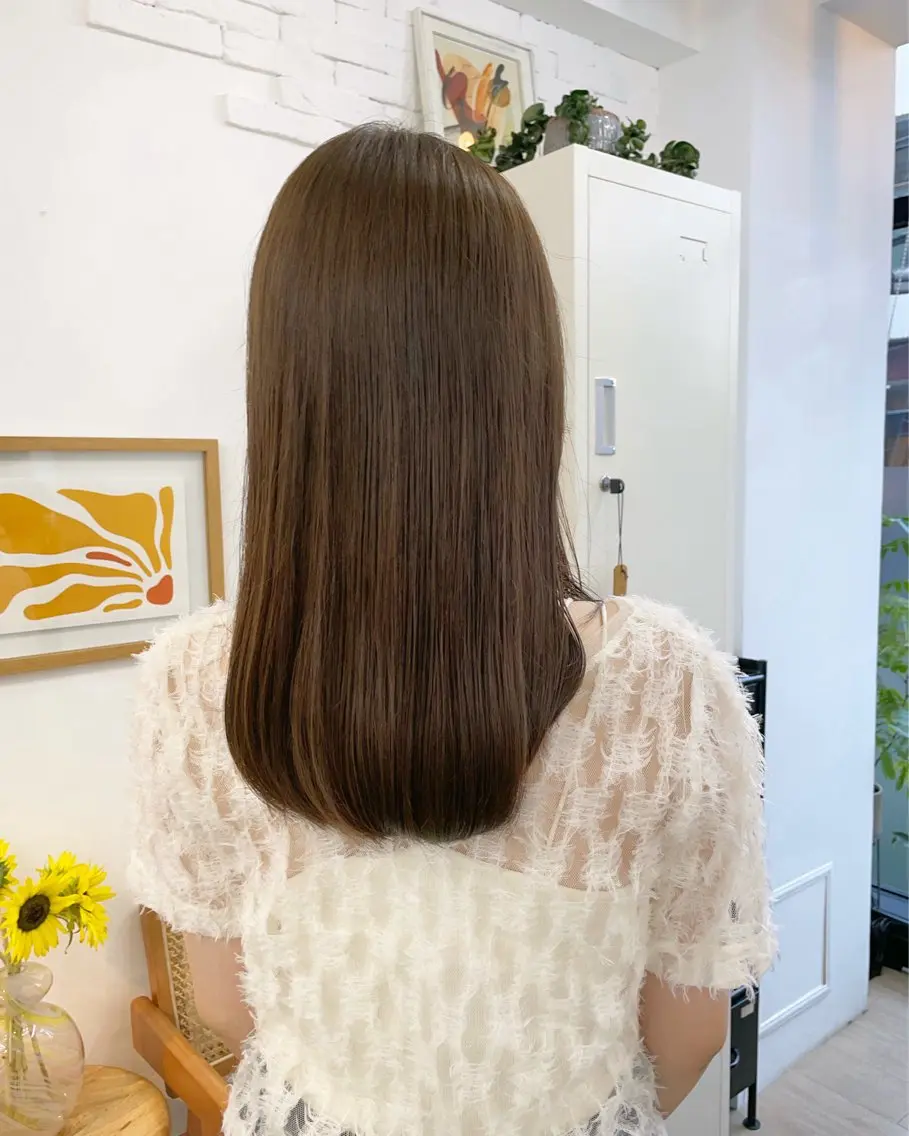 ミディアム トリートメント ヘアカラー トリートメント ✨髪質改善✨原宿 えのもと　はなのヘアスタイル