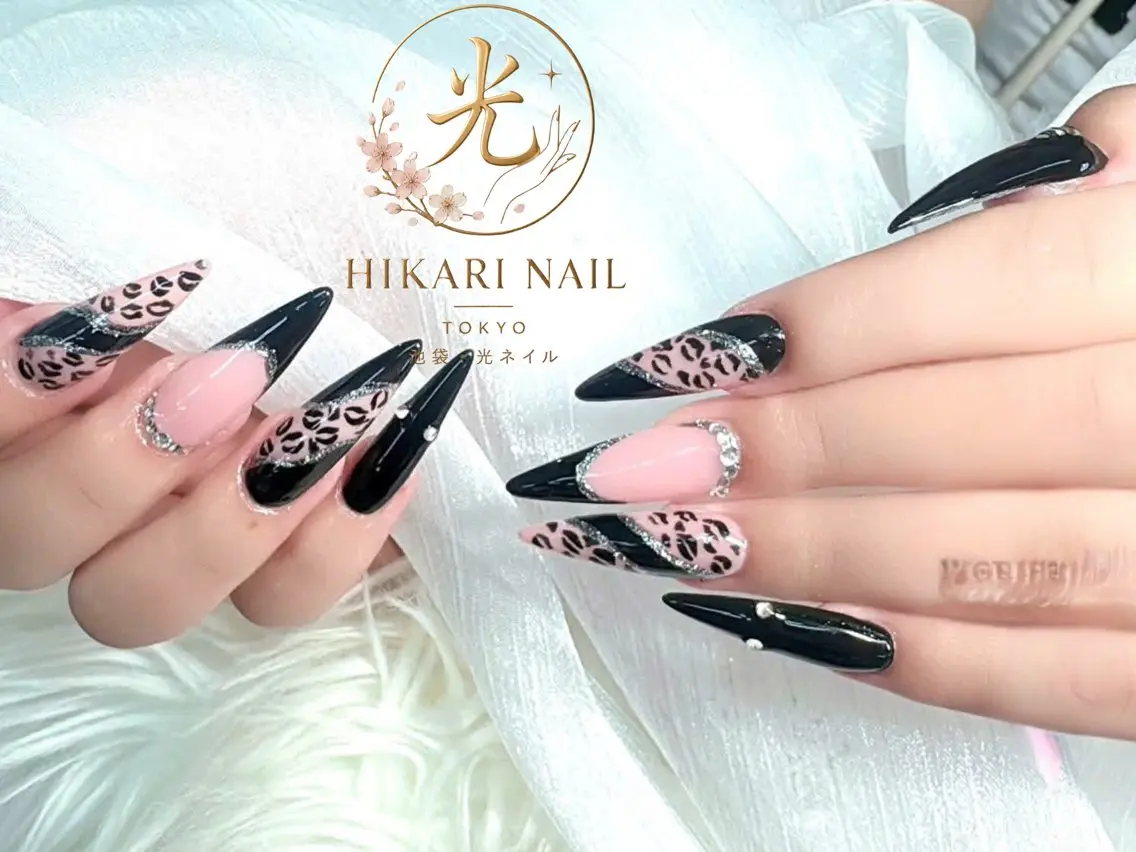 ネイル チークネイル 長さ出し フレンチネイル ガーリー ハロウィン ハンドネイル HikariNail Ikebukuroのネイルデザイン