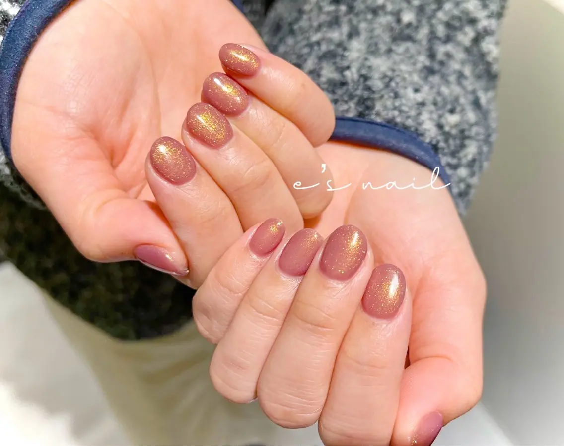 ネイル ラメ(グリッター) ワンカラーネイル ハンドネイル ハンドケア e’s nail Lumièreのネイルデザイン