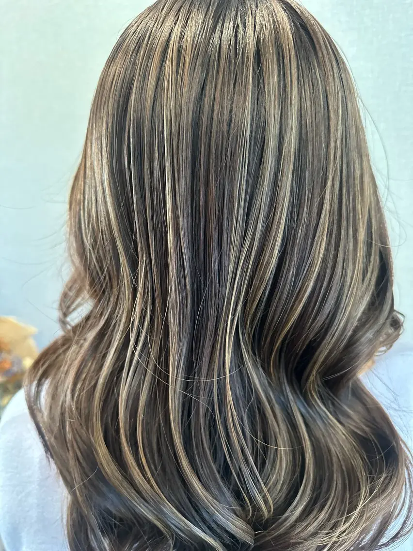セミロング カラー カット ヘアカラー K Harukaのヘアスタイル