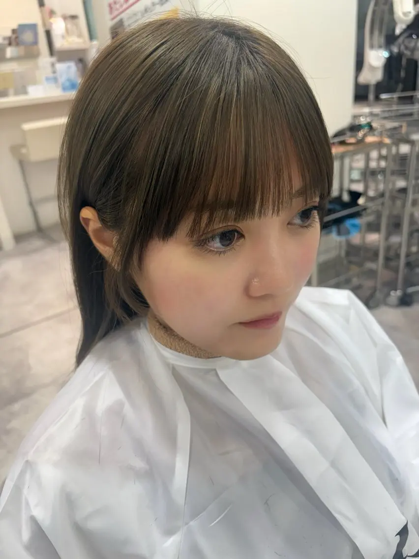 ロング 顔周りカット 似合わせカット カット 尾崎 美晴のヘアスタイル