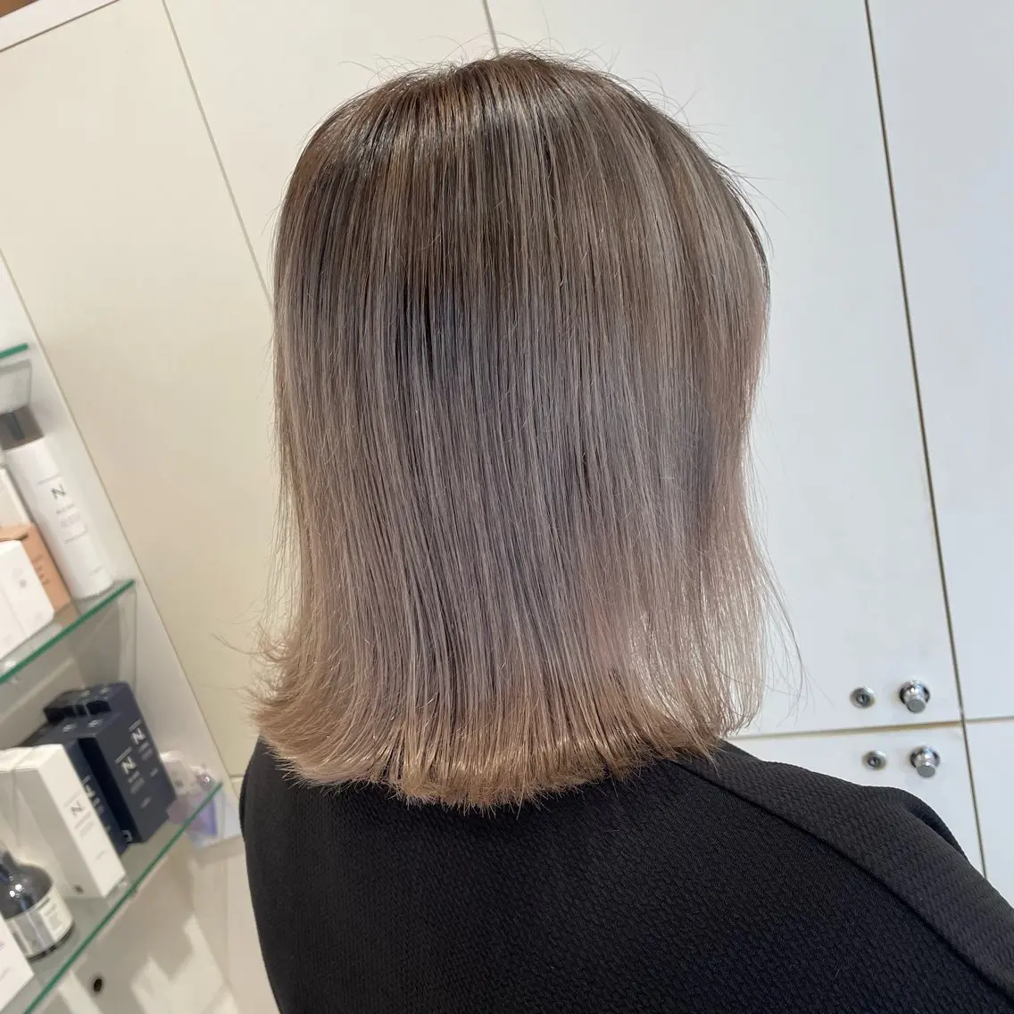 ミディアム カラー ブリーチ シルバー カット ヘアカラー トリートメント ❁⃘ ち だ り さ ❁⃘のヘアスタイル