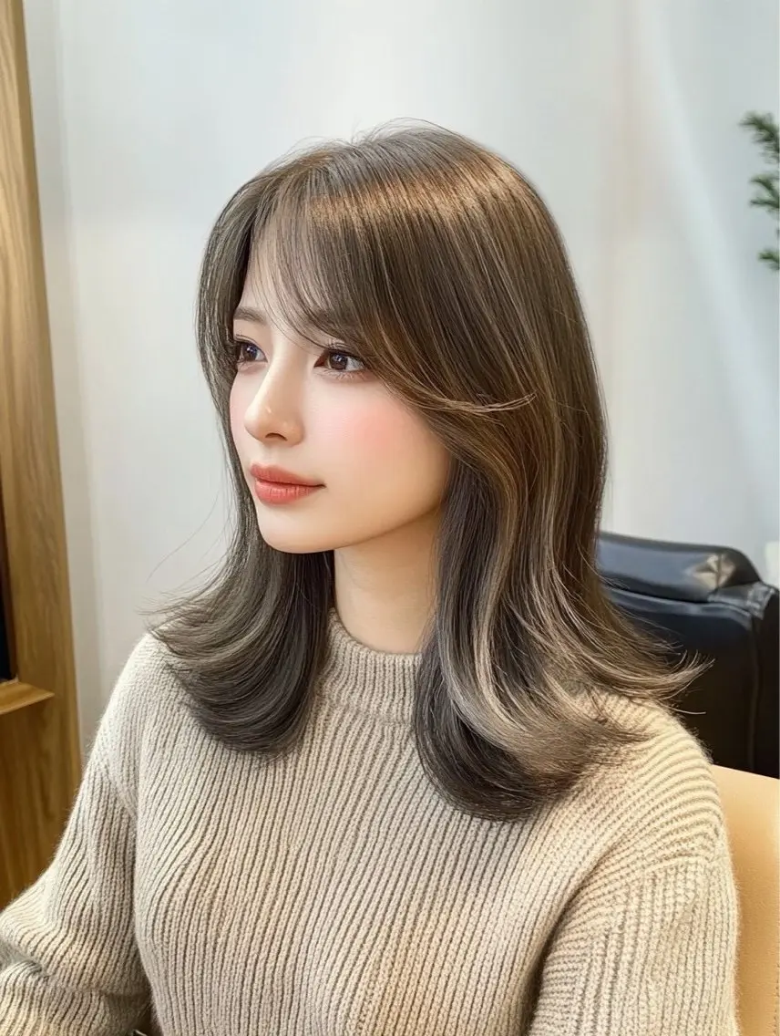 セミロング カット ヘアカラー Yuta| 艶髪師💎のヘアスタイル