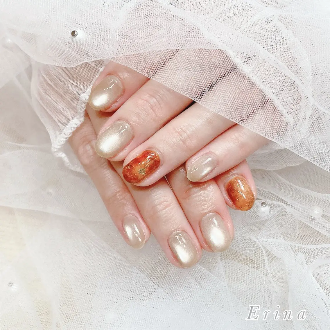 ネイル Erina🐱 フィルイン💅パラのネイルデザイン