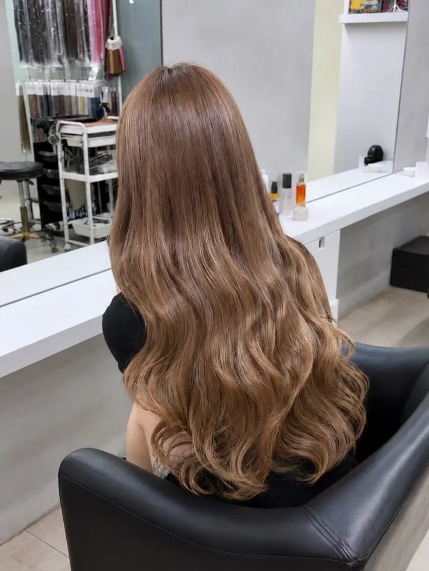 ロング エクステ uiki シールエクステのヘアスタイル