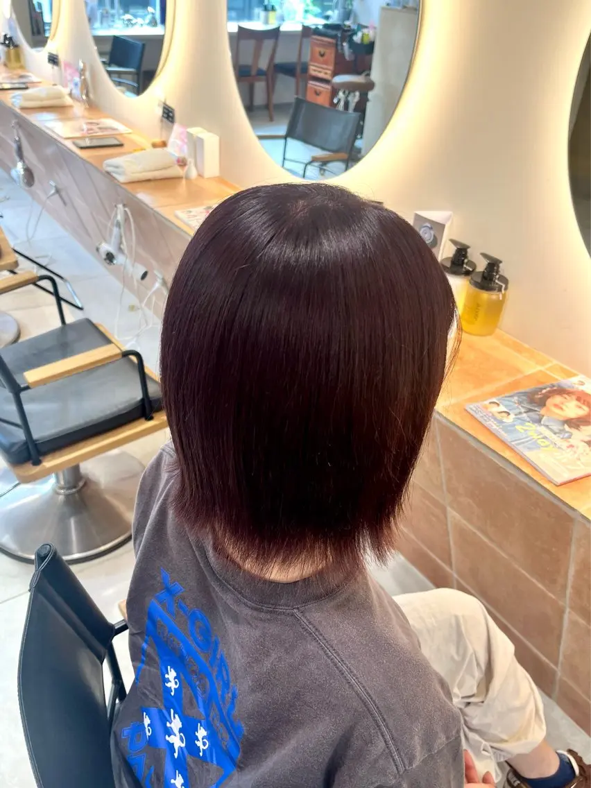 ショート カラー レッドカラー 横浜/カットモデル 佐藤桃香 🦥のヘアスタイル