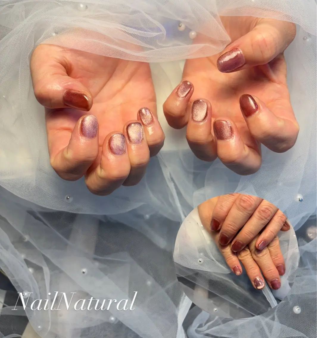ネイル フラッシュネイル フットネイル フレンチネイル ジェルネイル ガラスフレンチ ハンドネイル Nail salon Natulalのネイルデザイン