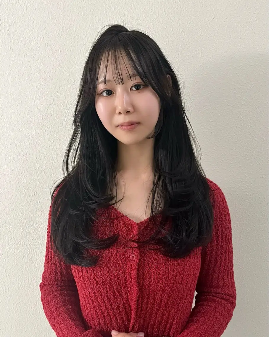 ロング カラー ブラウンカラー レイヤーカット ボブパーマ/縮毛矯正 /かわいい/せき🫧のヘアスタイル