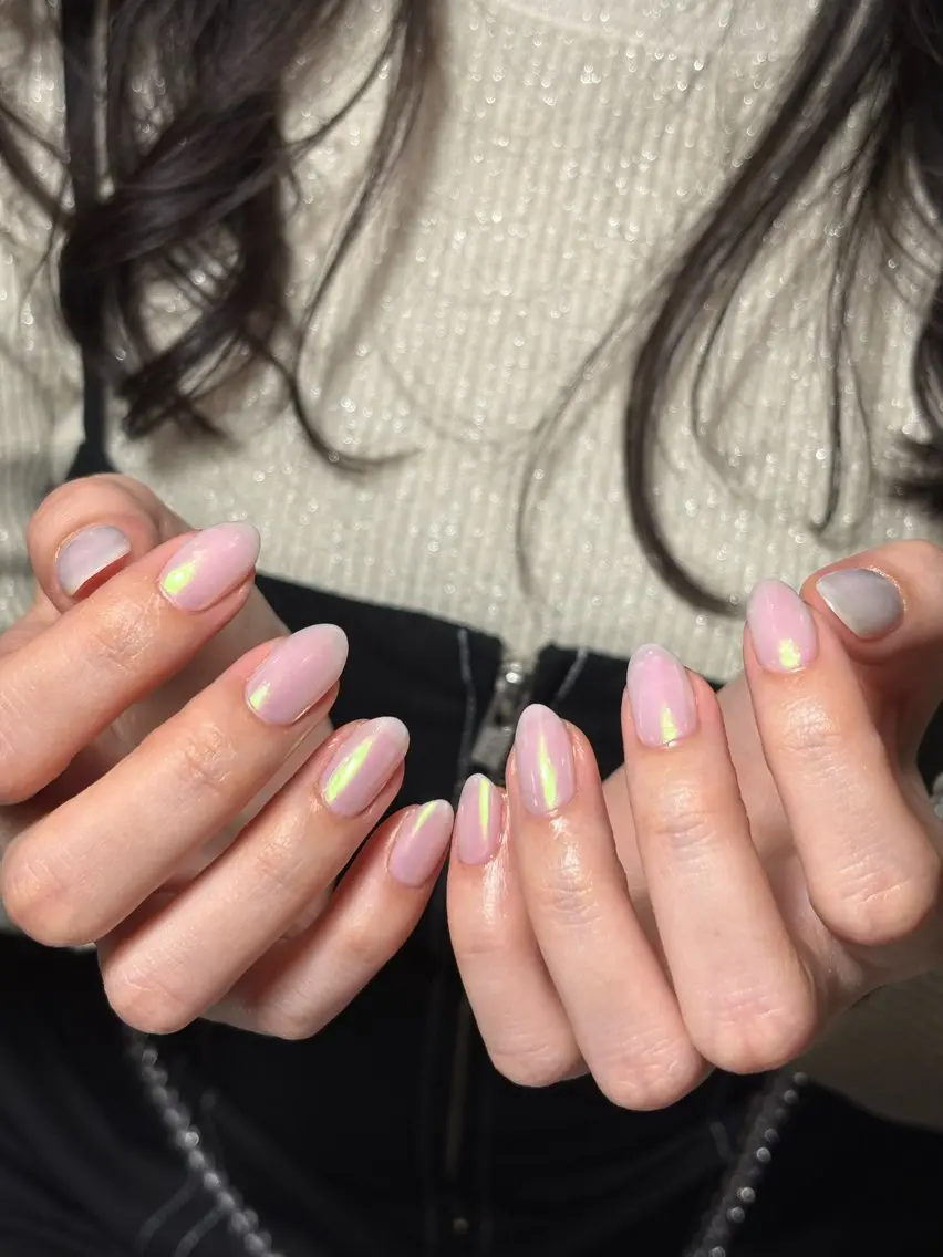 ネイル ミラーネイル ハンドネイル Sunrich Neneのネイルデザイン