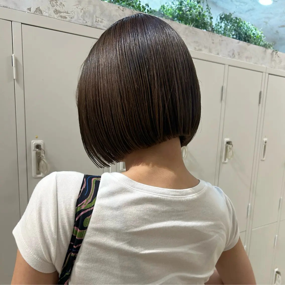 ショート カラー 切りっぱなしボブ ボブ カット ヘアカラー 艶カラー/ボブ /似合わせ/田口愛那のヘアスタイル