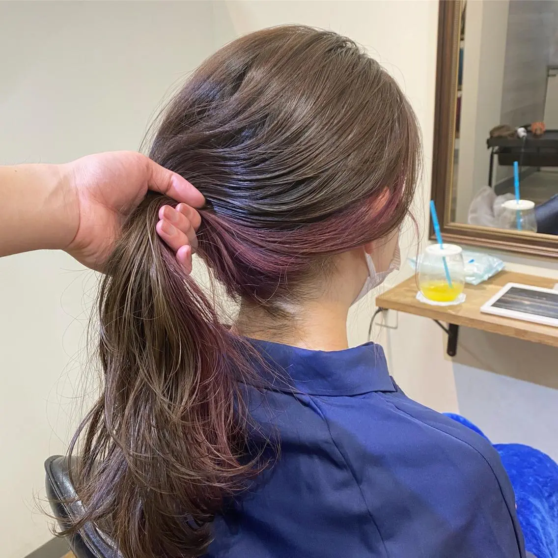 セミロング カラー カット ヘアカラー 馬場 涼平のヘアスタイル