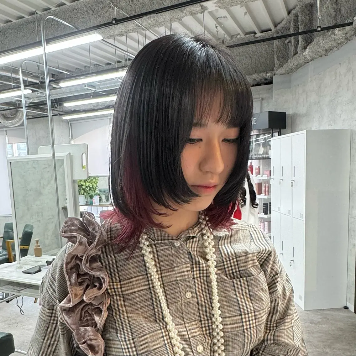 ミディアム カラー JUNSHIN🦋 ヘアセット／カラーのヘアスタイル