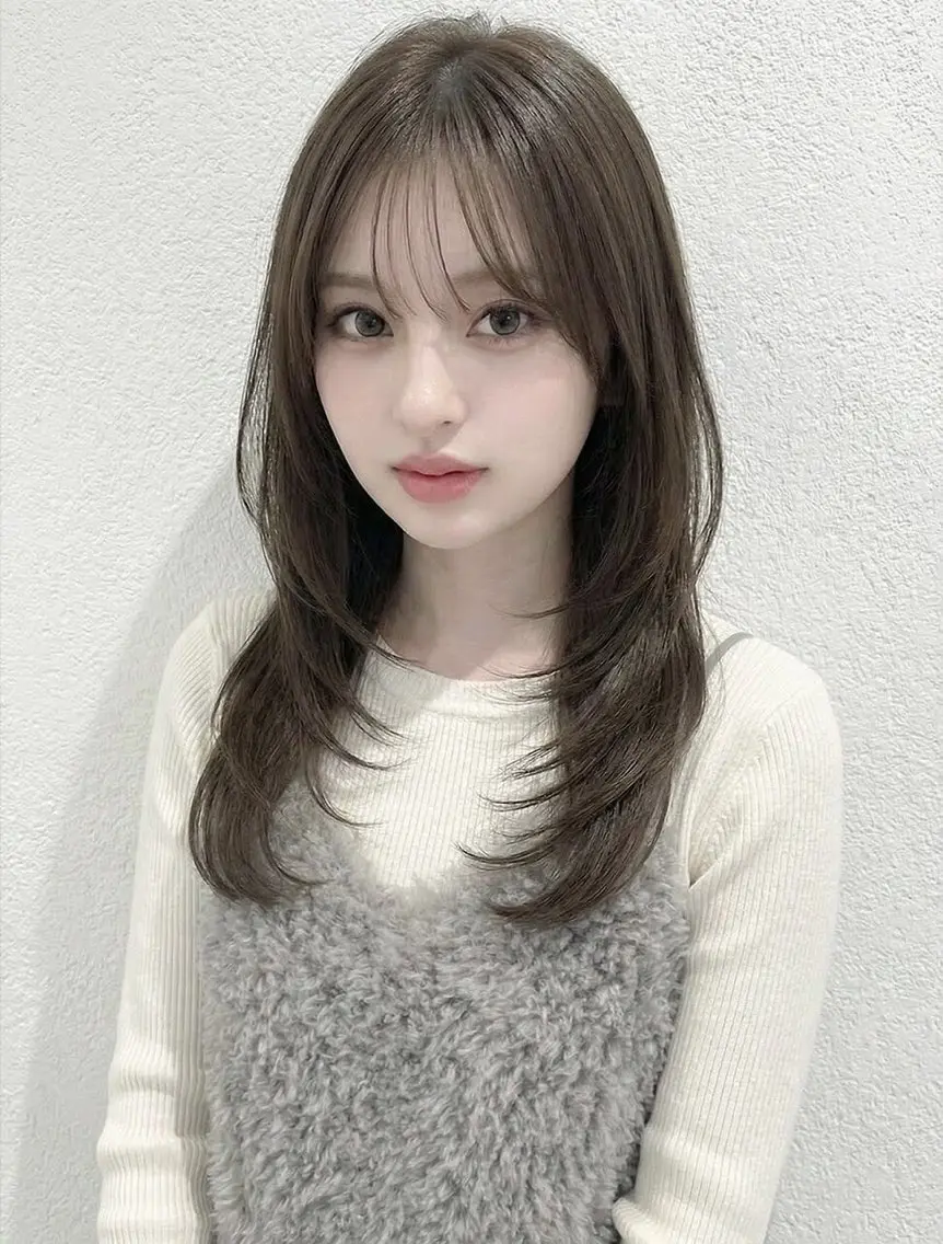 セミロング カラー カット ヘアカラー 縮毛矯正 小澤 一稀のヘアスタイル